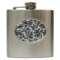 Fractal Sketch Dark Hip Flask (6 Oz) by jumpercat