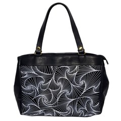 Fractal Sketch Dark Office Handbags by jumpercat