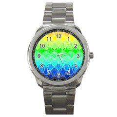 Art Deco Rain Bow Sport Metal Watch by NouveauDesign