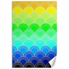 Art Deco Rain Bow Canvas 24  X 36  by NouveauDesign