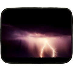 Storm Weather Lightning Bolt Fleece Blanket (mini) by BangZart