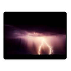 Storm Weather Lightning Bolt Double Sided Fleece Blanket (small) 