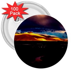 India Sunset Sky Clouds Mountains 3  Buttons (100 Pack) 