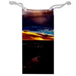 India Sunset Sky Clouds Mountains Jewelry Bag Front