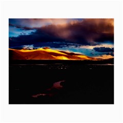 India Sunset Sky Clouds Mountains Small Glasses Cloth (2-side) by BangZart