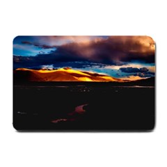 India Sunset Sky Clouds Mountains Small Doormat  by BangZart