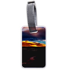 India Sunset Sky Clouds Mountains Luggage Tags (one Side)  by BangZart