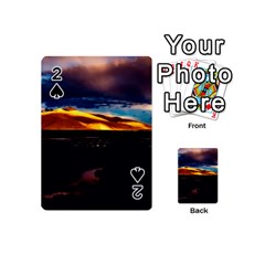 India Sunset Sky Clouds Mountains Playing Cards 54 (mini)  by BangZart