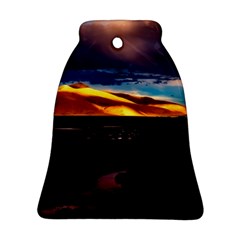 India Sunset Sky Clouds Mountains Ornament (bell) by BangZart