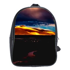 India Sunset Sky Clouds Mountains School Bag (xl)