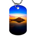 Crater Lake Oregon Mountains Dog Tag (Two Sides) Back