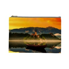 Bled Slovenia Sunrise Fog Mist Cosmetic Bag (large)  by BangZart