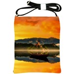 Bled Slovenia Sunrise Fog Mist Shoulder Sling Bags Front