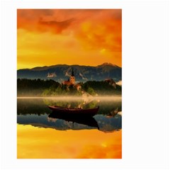 Bled Slovenia Sunrise Fog Mist Large Garden Flag (two Sides) by BangZart