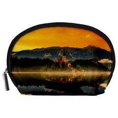 Bled Slovenia Sunrise Fog Mist Accessory Pouches (large)  by BangZart