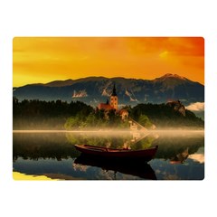 Bled Slovenia Sunrise Fog Mist Double Sided Flano Blanket (mini) 