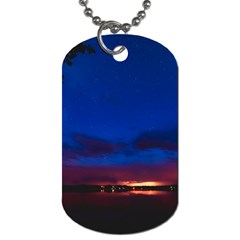 Canada Lake Night Evening Stars Dog Tag (one Side) by BangZart