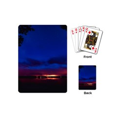 Canada Lake Night Evening Stars Playing Cards (mini)  by BangZart