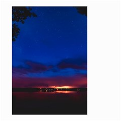 Canada Lake Night Evening Stars Small Garden Flag (two Sides) by BangZart