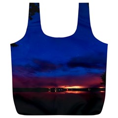 Canada Lake Night Evening Stars Full Print Recycle Bags (l)  by BangZart