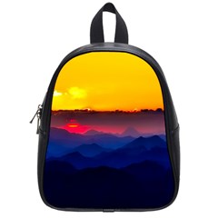 Austria Landscape Sky Clouds School Bag (small) by BangZart