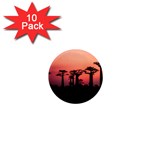 Baobabs Trees Silhouette Landscape 1  Mini Magnet (10 pack)  Front