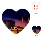 San Francisco Night Evening Lights Playing Cards (Heart)  Front