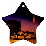 San Francisco Night Evening Lights Star Ornament (Two Sides) Front