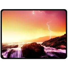 California Sea Ocean Pacific Double Sided Fleece Blanket (large) 