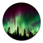 Aurora Borealis Northern Lights Round Mousepads Front