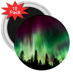 Aurora Borealis Northern Lights 3  Magnets (10 pack) 