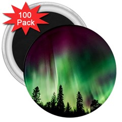 Aurora Borealis Northern Lights 3  Magnets (100 pack)