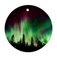 Aurora Borealis Northern Lights Round Ornament (Two Sides)