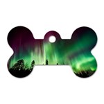 Aurora Borealis Northern Lights Dog Tag Bone (One Side) Front