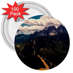 Italy Valley Canyon Mountains Sky 3  Buttons (100 Pack)  by BangZart