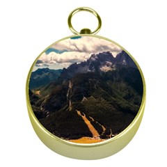 Italy Valley Canyon Mountains Sky Gold Compasses