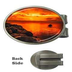 Alabama Sunset Dusk Boat Fishing Money Clips (oval)  by BangZart