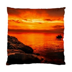 Alabama Sunset Dusk Boat Fishing Standard Cushion Case (two Sides) by BangZart