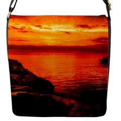 Alabama Sunset Dusk Boat Fishing Flap Messenger Bag (s)