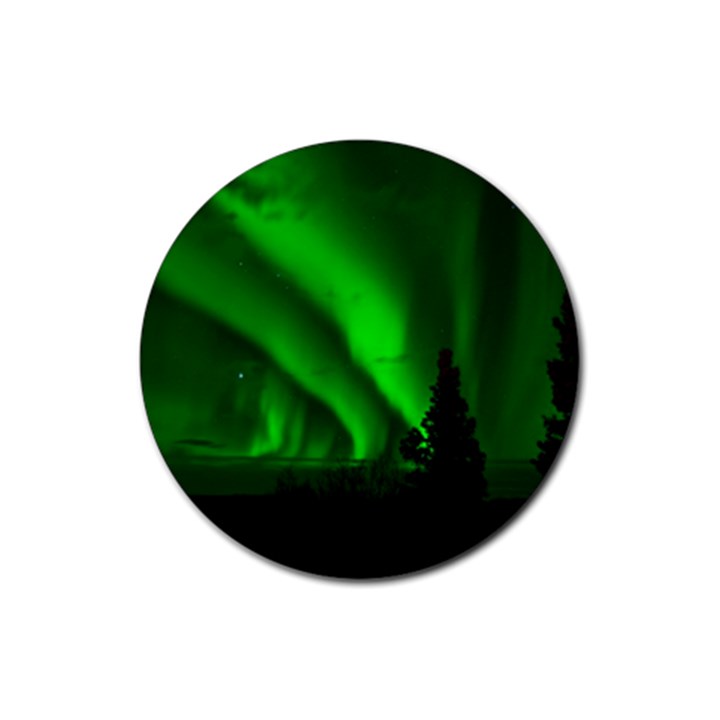 Aurora Borealis Northern Lights Rubber Coaster (Round) 