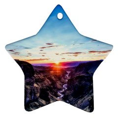 Iceland Landscape Mountains Stream Star Ornament (two Sides) by BangZart