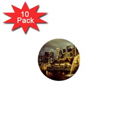 Singapore City Urban Skyline 1  Mini Buttons (10 pack) 