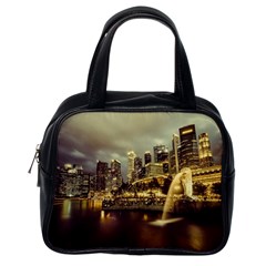 Singapore City Urban Skyline Classic Handbags (One Side)