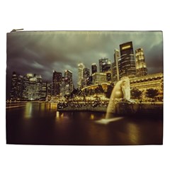 Singapore City Urban Skyline Cosmetic Bag (XXL) 