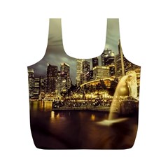 Singapore City Urban Skyline Full Print Recycle Bags (m)  by BangZart