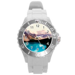 Austria Mountains Lake Water Round Plastic Sport Watch (l) by BangZart