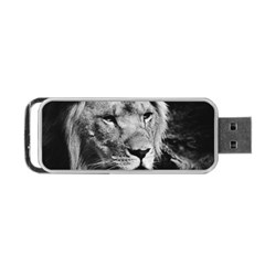 Africa Lion Male Closeup Macro Portable Usb Flash (one Side) by BangZart