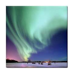 Aurora Borealis Alaska Space Tile Coasters by BangZart