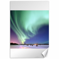 Aurora Borealis Alaska Space Canvas 12  X 18   by BangZart