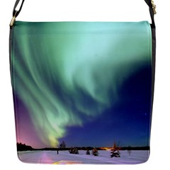 Aurora Borealis Alaska Space Flap Messenger Bag (s)